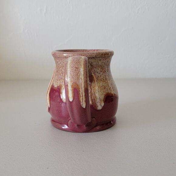Another Broken Egg Cafe Deneen Pottery Mug Burgundy Handthrown 10oz Coffee Cup - Picture 3 of 9